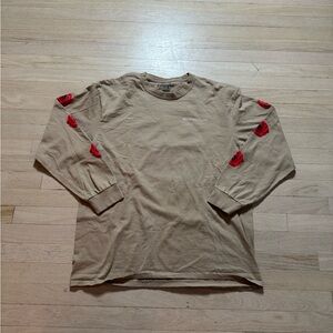 Empyre Tan Long Sleeve Shirt with Red Details